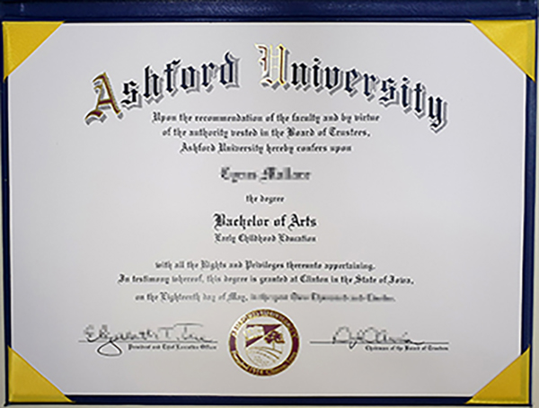 美国阿什福德大学毕业证